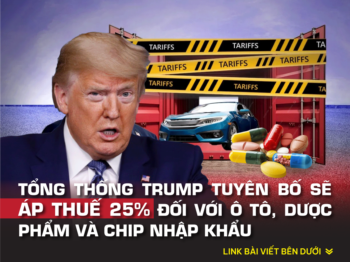 Tổng thống Trump công bố mức thuế 25% cho xe ô tô nhập khẩu