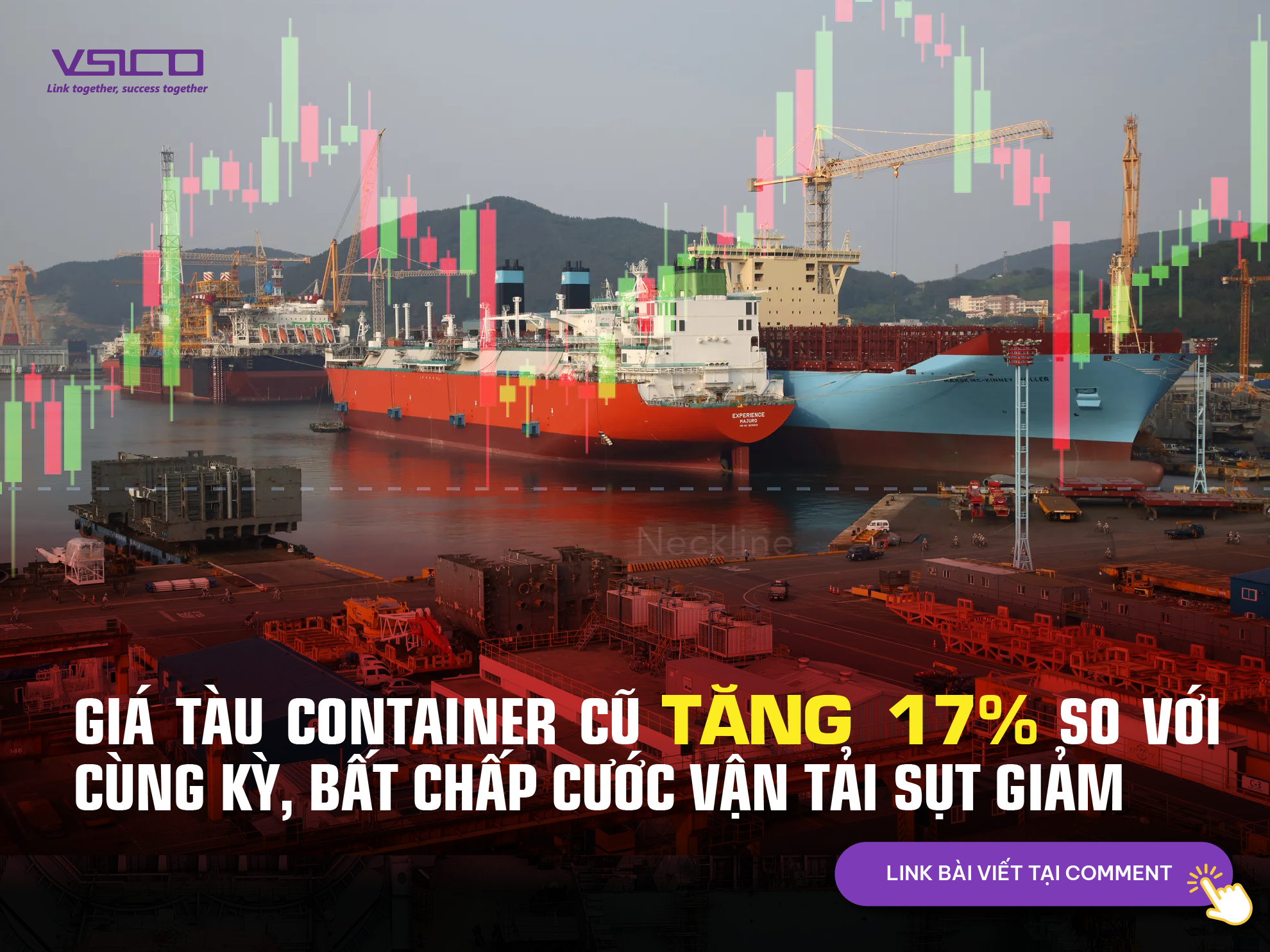 Giá tàu container cũ tăng 17% so với cùng kỳ, bất chấp cước vận tải sụt giảm
