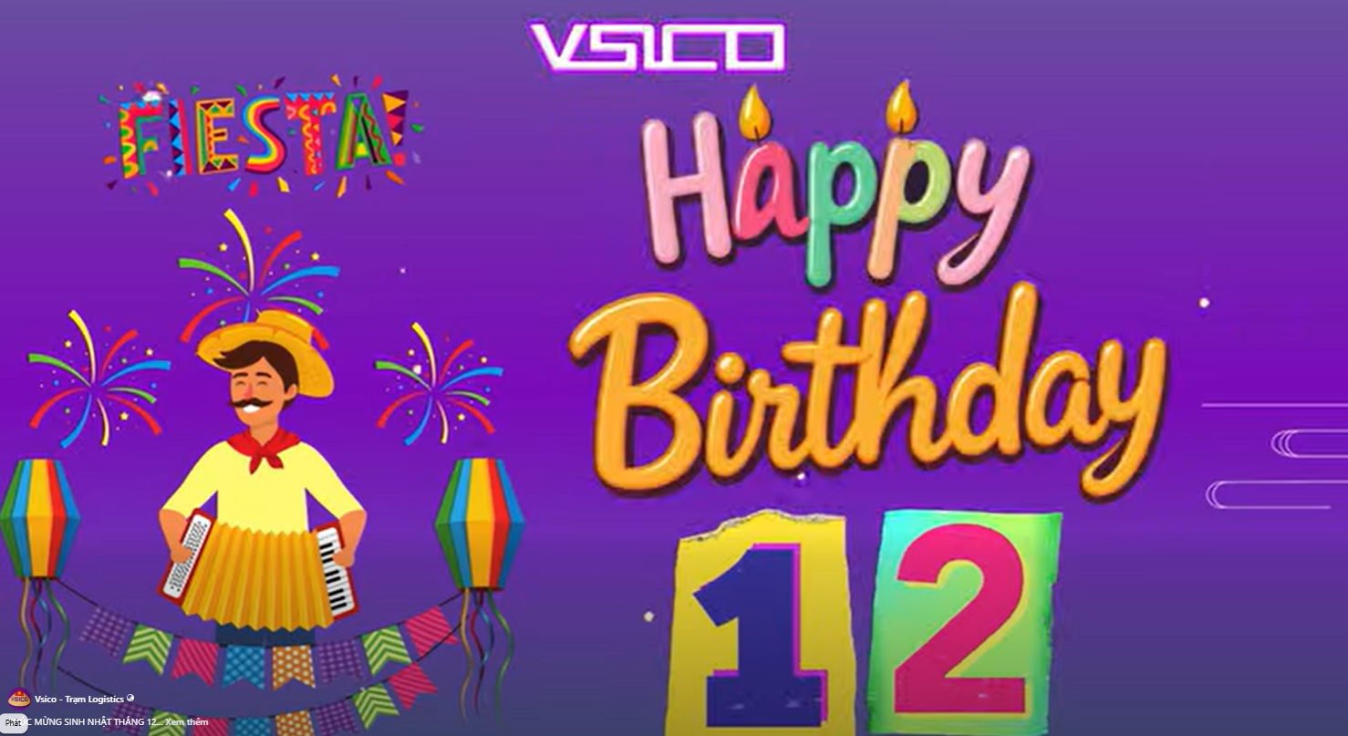Chúc mừng sinh nhật nhân sự tháng 12
