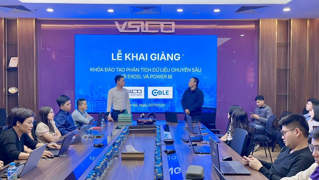 Hơn 50 “chiến binh dữ liệu” của Vsico đang chinh phục khóa đào tạo Excel Nâng Cao & Power BI