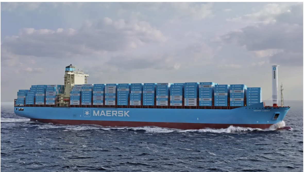 MAERSK THỬ NGHIỆM CÔNG NGHỆ CÁNH BUỒM QUAY TRÊN TÀU CONTAINER 8.700 TEU