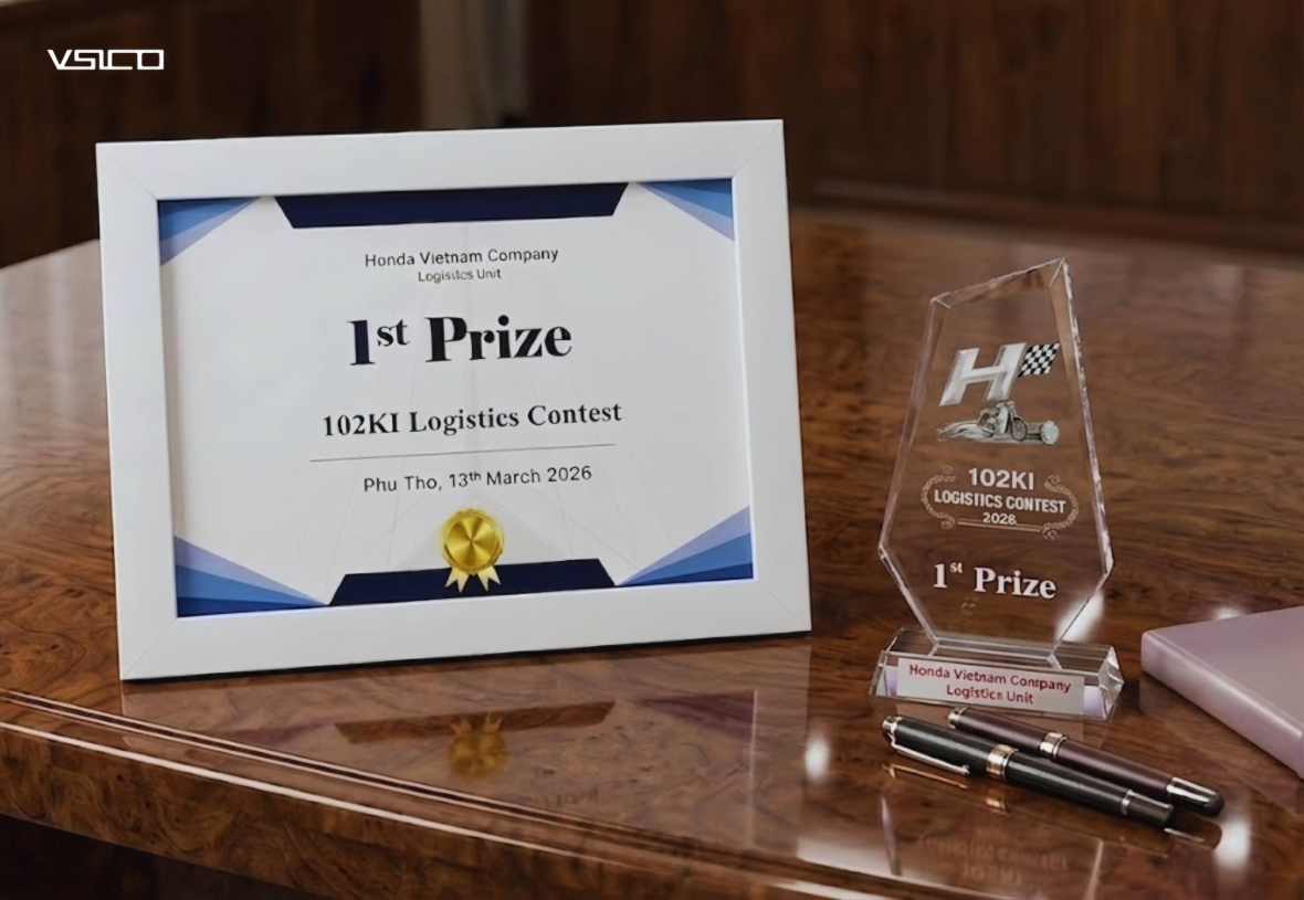 GIẢI NHẤT HỘI THI NGHIỆP VỤ LOGISTICS DO HONDA VIỆT NAM TỔ CHỨC ĐÃ MỘT LẦN NỮA GỌI TÊN VSICO