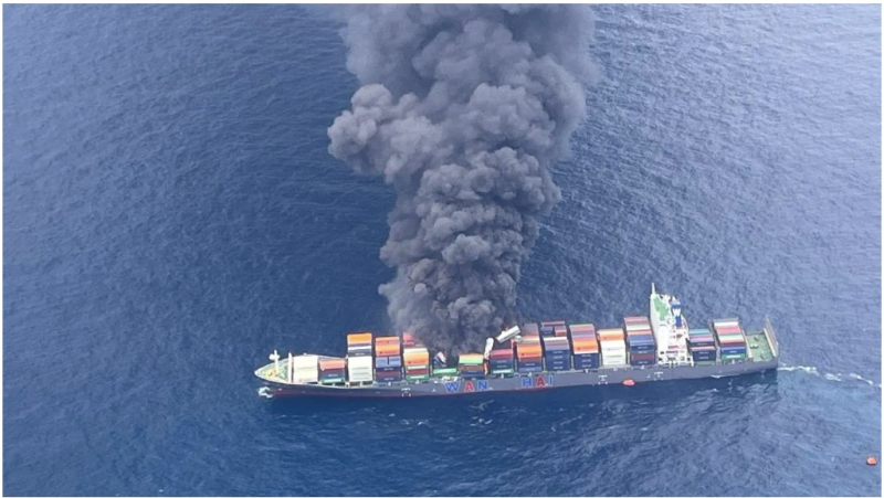 Tàu Marie Maersk gia nhập danh sách ngày càng dài các vụ cháy hàng container