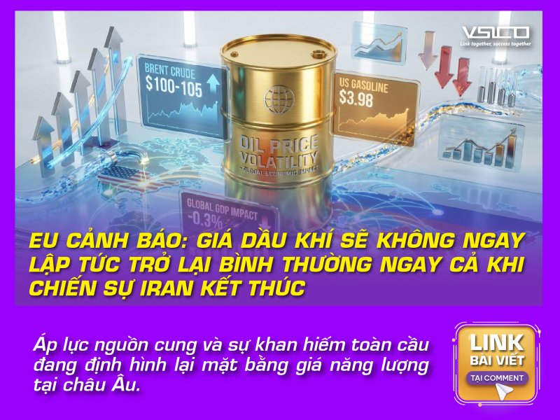 EU cảnh báo: Giá dầu khí sẽ không ngay lập tức trở lại bình thường ngay cả khi chiến sự Iran kết thúc