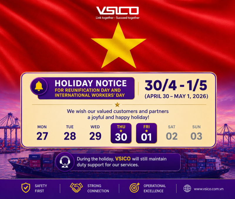 HOLIDAY NOTICE FOR REUNIFICATION DAY AND INTERNATIONAL WORKERS’ DAY (APRIL 30 – MAY 1)