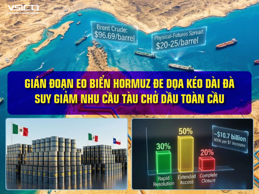 GIÁN ĐOẠN EO BIỂN HORMUZ ĐE DỌA KÉO DÀI ĐÀ SUY GIẢM NHU CẦU TÀU CHỞ DẦU TOÀN CẦU