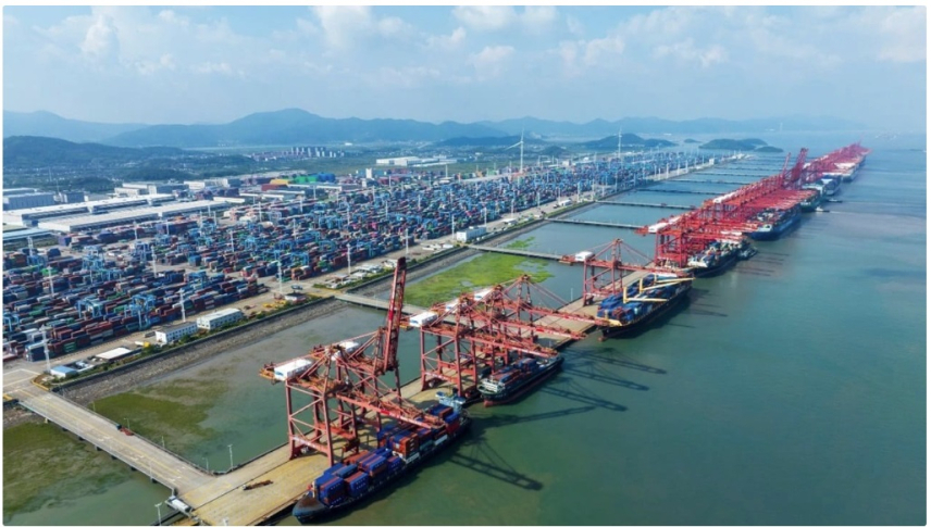 Cảng Ninh Ba - Chu Sơn vượt Singapore để trở thành cảng container lớn thứ 2 thế giới